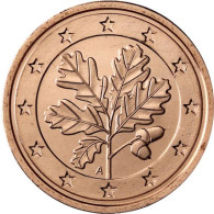 Kursmünzen 2 Euro-Cent Deutschland 2015 in Stempelglanz mit Eichenzweig