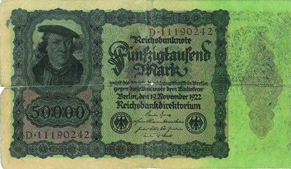 Reichsbanknote 50.000 Mark 1922