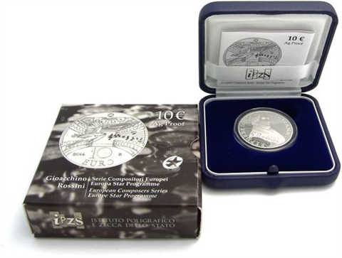 Italien 10 Euro 2014 PP Giocchino Rossini Europa STern Programm III