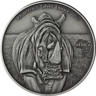 Kongo 1 Oz Silber 2012 Nashorn Münze