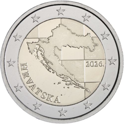 Kroatien-2 Euro-2026-Kursmünze-RS