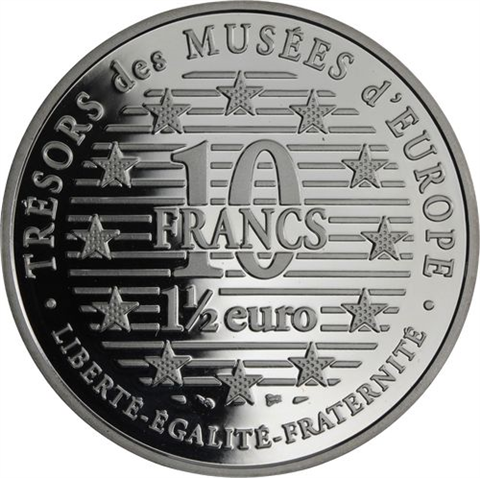 Frankreich-1,5 Euro 10 Francs-1996-AGpp-David-RS