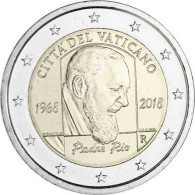 Vatikan-2-Euro-2018-Padre-Pio-Stempelglanz-I