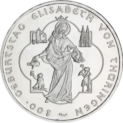 Silbermünze 10 Euro 2007 Elisabeth von Thüringen