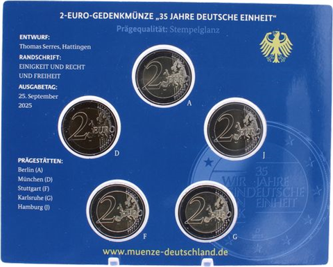 Deutschland-5x2Euro-2025-Stgl-Deutsche Einheit-FolderRS