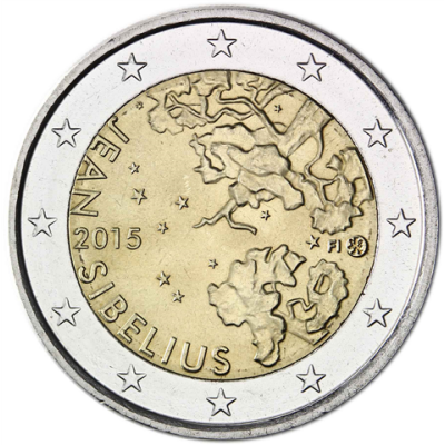 Finnland 2 Euro 2015 bfr. 150. Geburtstag Jean Sibelius