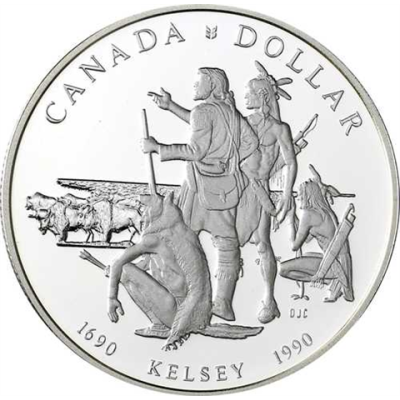 Kanada 1 Dollar 1990 Stgl  Kelsey-RS