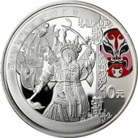 China-10-Yuan-2008-PP-Olympiade-Peking---Maske-der-Peking-Oper-I