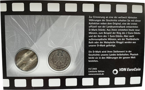 Deutschland-2x1DM-Kursmünze-1xentwertet-VS
