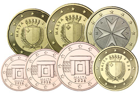 Malta-1,88Euro-2026-1-cent-1-euro-kleinmuenzensatz-RS