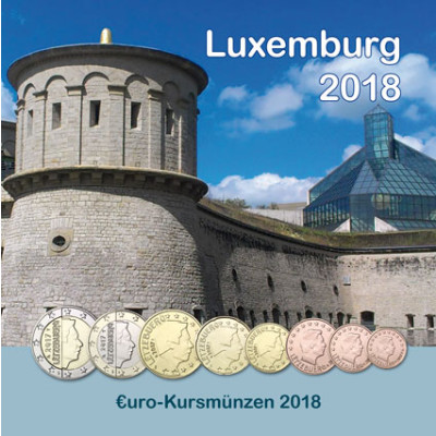 Luxemburg 3,88 Euro Kursmünzen 2018 Sonderediton im Folder 