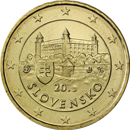 Slowakei 50 Cent 2014 bfr. Burg von Bratislava 