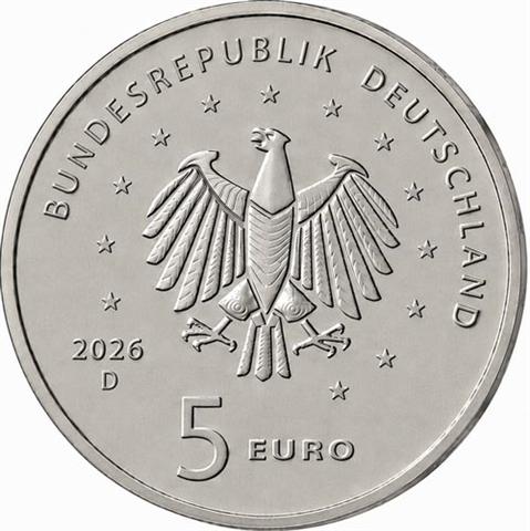 Deutschland-5-Euro-2026-Stgl-D-Ariane-6-Erforschung-des-Weltraums-RS