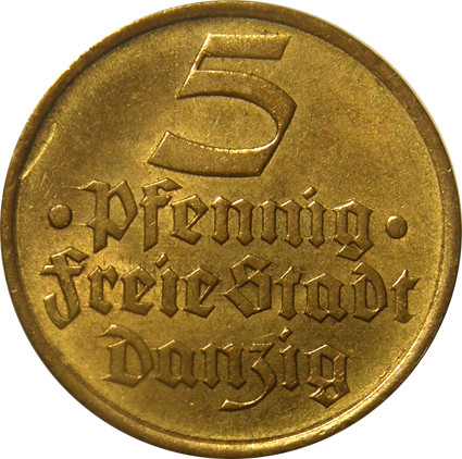 D 12 - Danzig 5 Pfennig 1932 Flunde