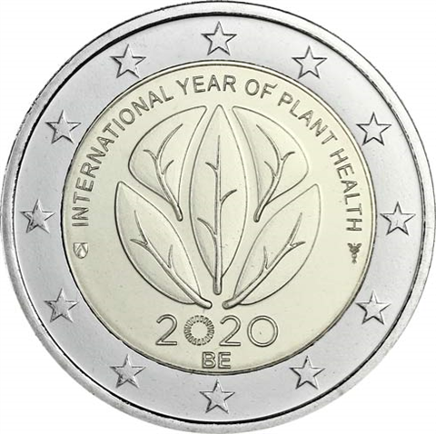 Belgien-2-Euro-2020-Pflanzengesundheit-in-Karte-I