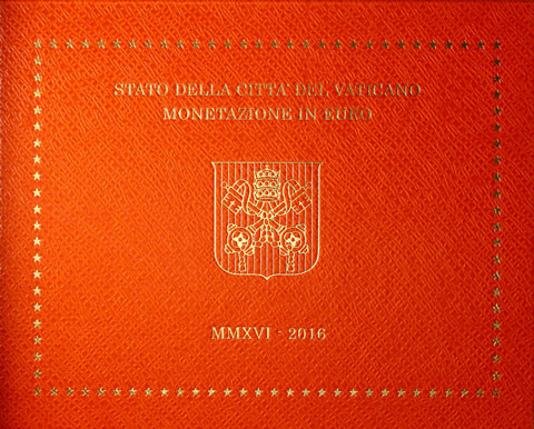 Euro Kursmünzensatz 2016 Vatikan mit Papst Franziskus