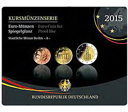 Deutschland 5,88 Euro-Kurssatz 2015 Polierte Platte Mzz :A 