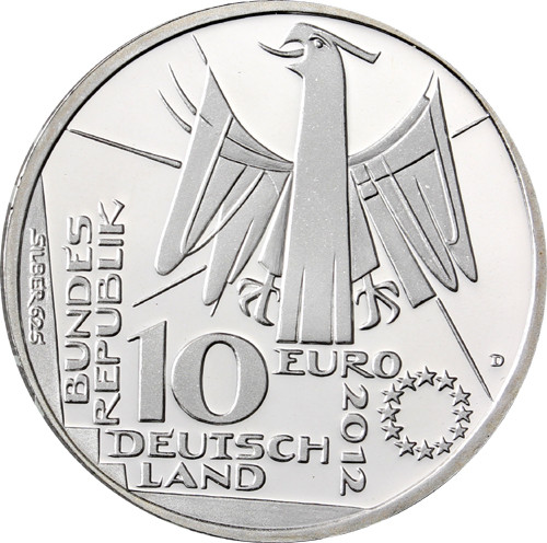 Gedenkmünze 10 Euro 2012 PP Deutsche Nationalbibliothek