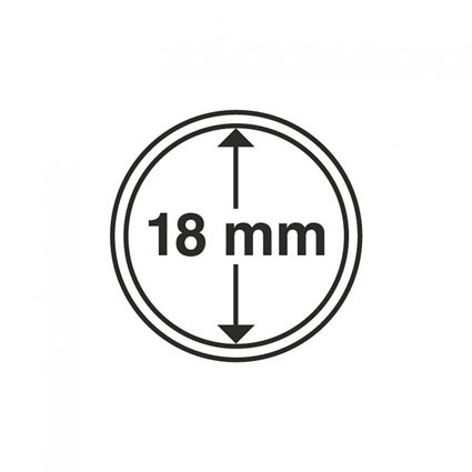 330328 - 10 Münzenkapseln   Innendurchmesser 18 mm 