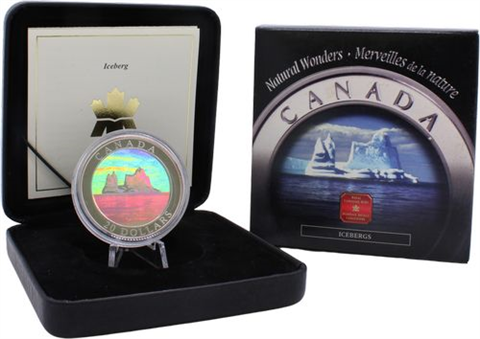 Kanada-20 Dollar-2004-AGpp-Iceberg-Holo-Etui