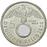 Drittes Reich 5 Reichsmark Silber (1936 - 1939) Paul von Hindenburg mit HK