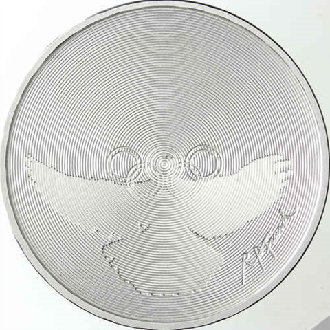 Schweiz-5Franken-1988-CuNi-PP- OlympischeBewegung-rs