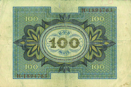 Banknote nach Rosenberg Nr. 67 100 Mark 1920 