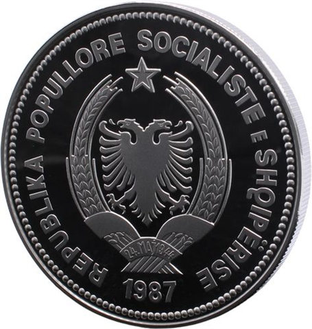 Albanien-50Leke-1987-AGpp-Durresit-EtuiI