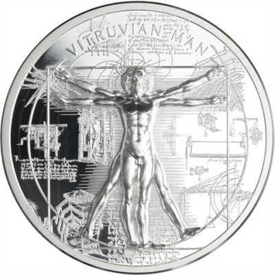 Cook Islands-5 Dollar-2021-AGpp-X-Ray Vitruvian Man-RS