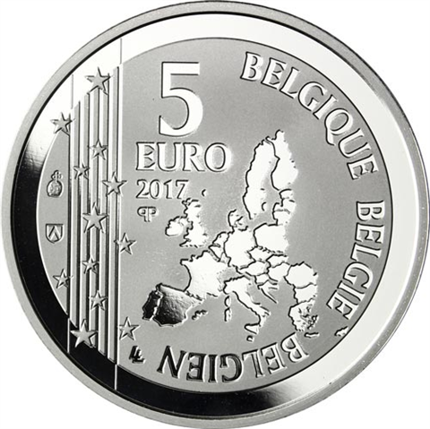 Belgien-5-Euro-2017-PP-Die-erste-Herztransplantation-mit-OVP