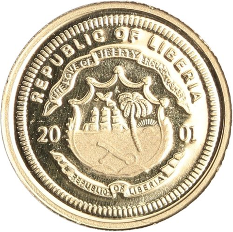 Liberia-25 Dollar-2001-AUpp-Abschied DM-RS