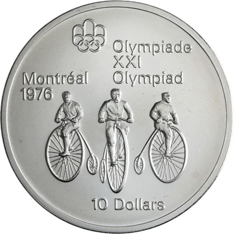 Kanada-14x10+14x5 Dollar-1973-1976-AGstgl-Olymp Montreal 76-Etui