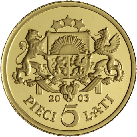 Lettland-5Latti-2003-AUpp-Trachtenmädchen-RS