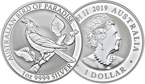 1 Oz Silbermünze Paradiesvogel Australien 2019 Manukode