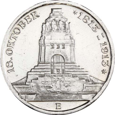 Kaiserreich 3 Mark 1913 Sachsen Völkerschlachtsdenkmal Leipzig zum Sonderpreis I