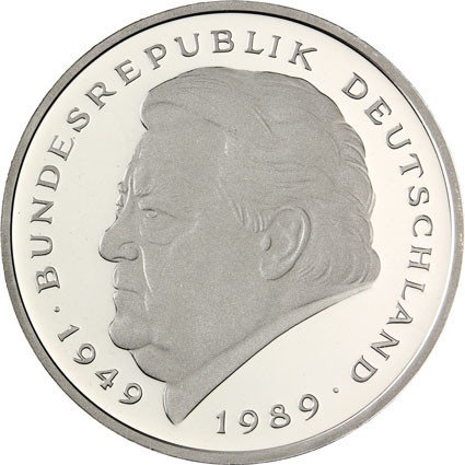 Deutschland  2 Deutsche Mark Münzen Jahrgang  2000 Willy Brandt, Ludwig Erhard, Frank J. Strauss