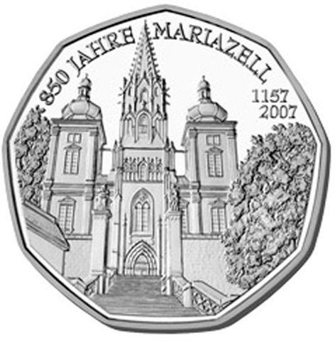 Österreich-5Euro-2007-AgHgh-Mariazell-Folder
