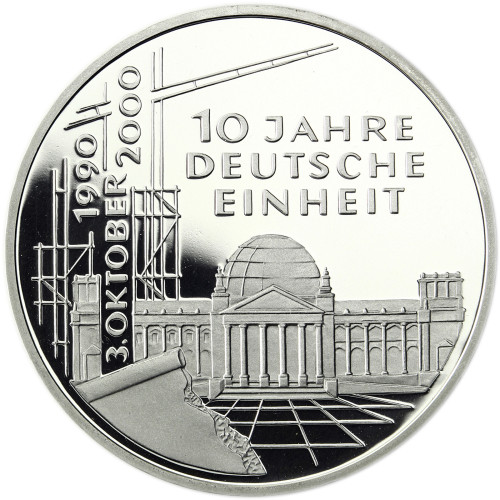 Deutschland 5 x 10 DM Silber 2000 PP - Deutsche Einheit A-D-F-G-J