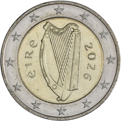 Irland-2 Euro-2026-bfr-Kursmünze-RS