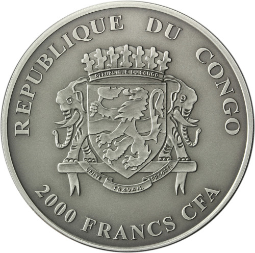 3 Oz Silbermünzen Gorilla - Kongo Gorilla 3 Silver Ounces 2014
