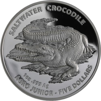 Australien-5 Dollar-2015-AGpp-Krokodil Agro Jr.-RS