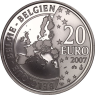 Belgien 20Euro 2007 Silber PP Tim + Struppi II