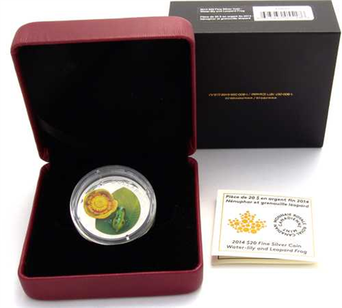 Kanada 20 Dollars 2014 PP Murana Glasfrosch auf Wasser Lilie I