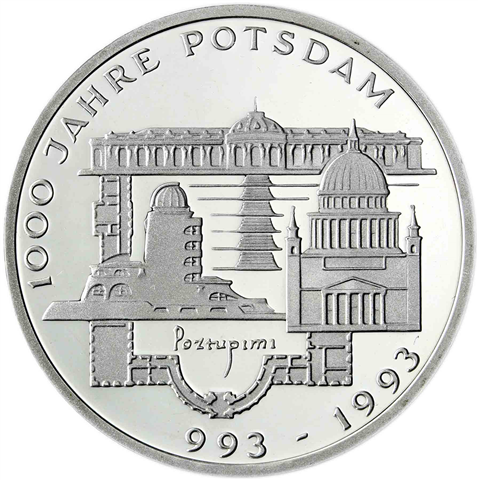 Deutschland 10 DM Silber 1993 Stgl. 1000 Jahre Potzdam I