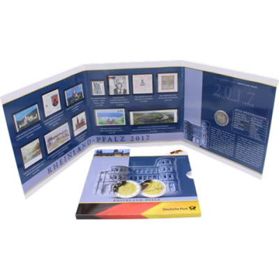Deutschland-2Euro-Briefmarken-2017-Porta Nigra-Folder