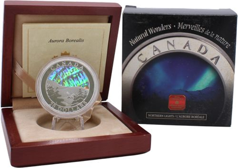 Kanada-20 Dollar-2004-AGpp-Aurora Borealis-Holo-Etui