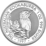 Australien-1-Unze-Silber-1997---1-Dollar-Kookaburra-RS