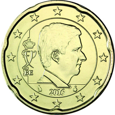 Euromuenze Belgien  20 Cent 2016 Philippe