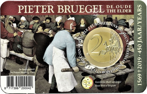 2 Euro Sondermünze 450. Todestag Pieter Bruegel der Ältere in offizeller Coincard 