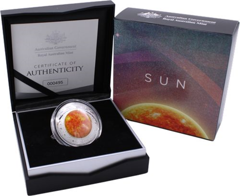 Australien-5 dollar-2019-AGpp-Sun-Sonne-Etui